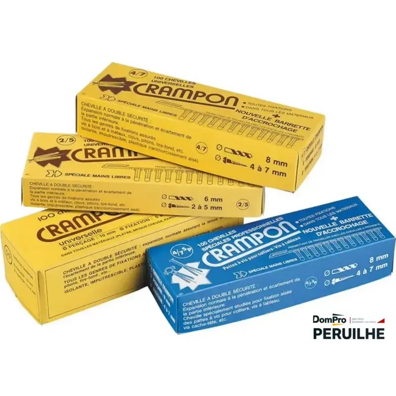 Cheville nylon universelle CRAMPON 2-5 mm | Peruilhe