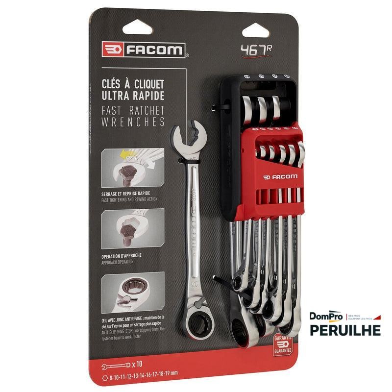 Clé mixte à cliquet jeu 8-19 mm | Peruilhe