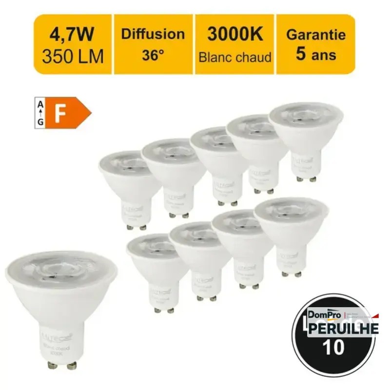 Ampoule LED spot GU10 4W 4000K - Peruilhe