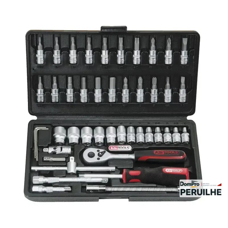 Coffret douilles 1/4" 46 pcs KS Tools | Peruilhe