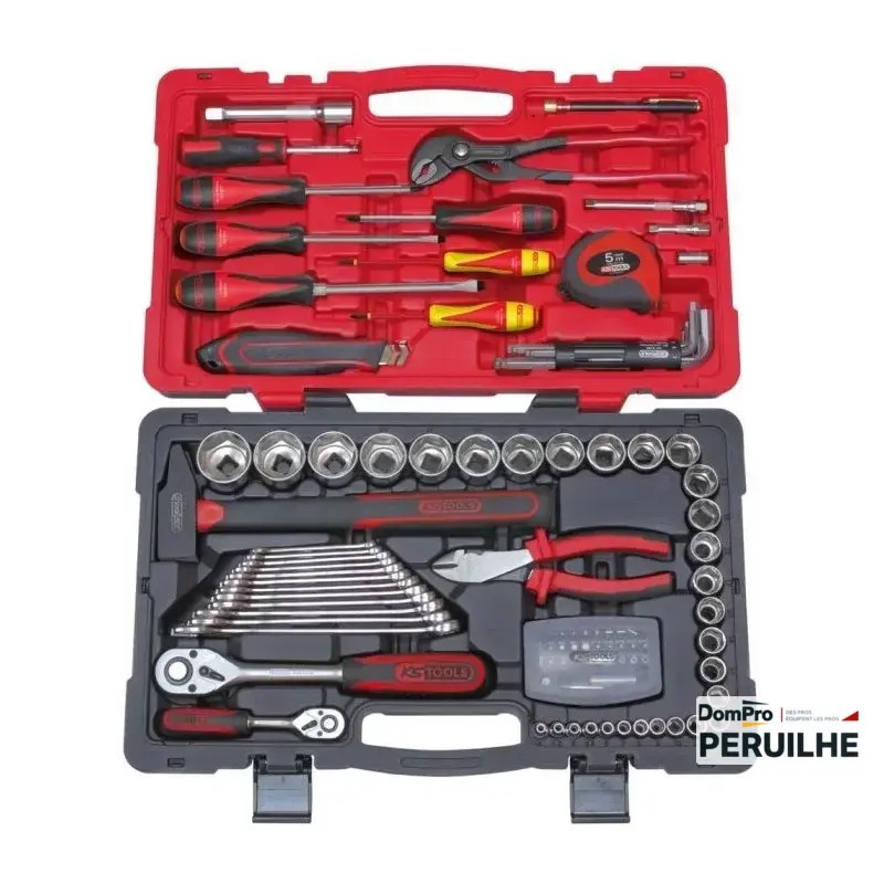 Coffret douilles 1/4"-1/2" 101 pcs | Peruilhe