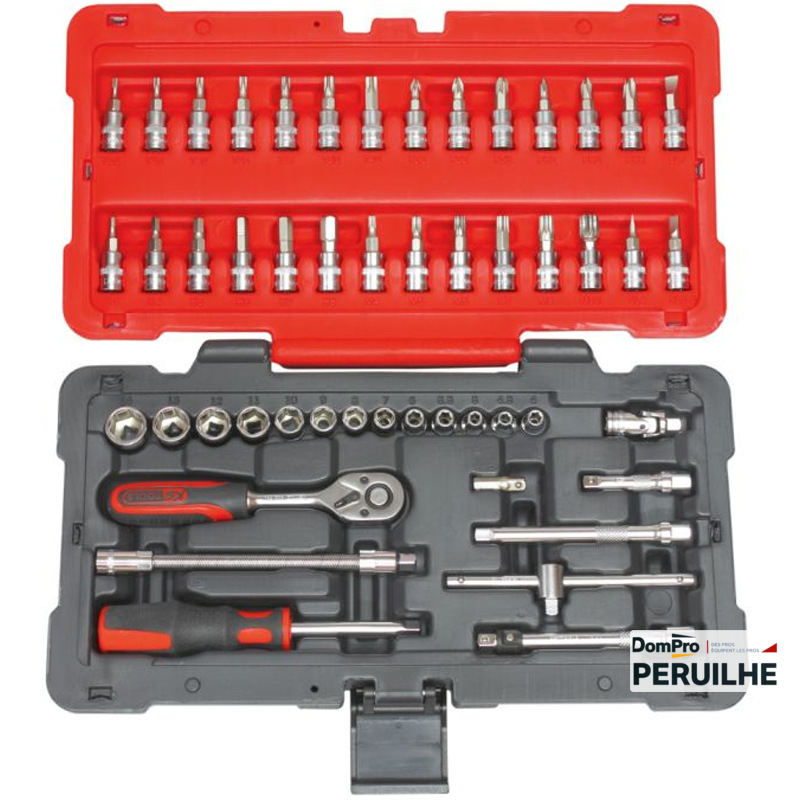 Coffret douilles 1/4" 50 pcs KS Tools | Peruilhe