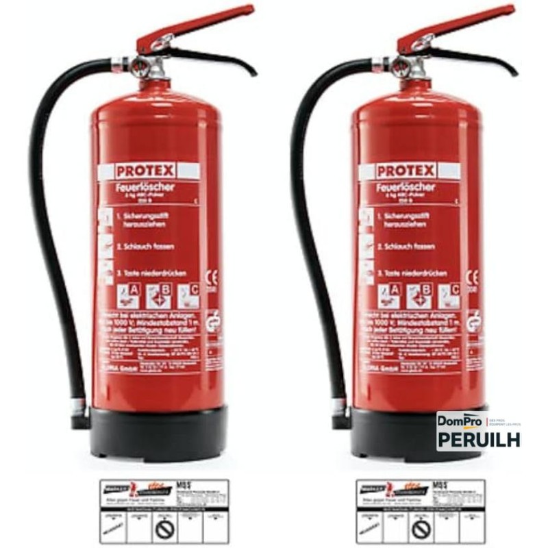 Coffret extincteur Protext 6kg poudre | Peruilhe