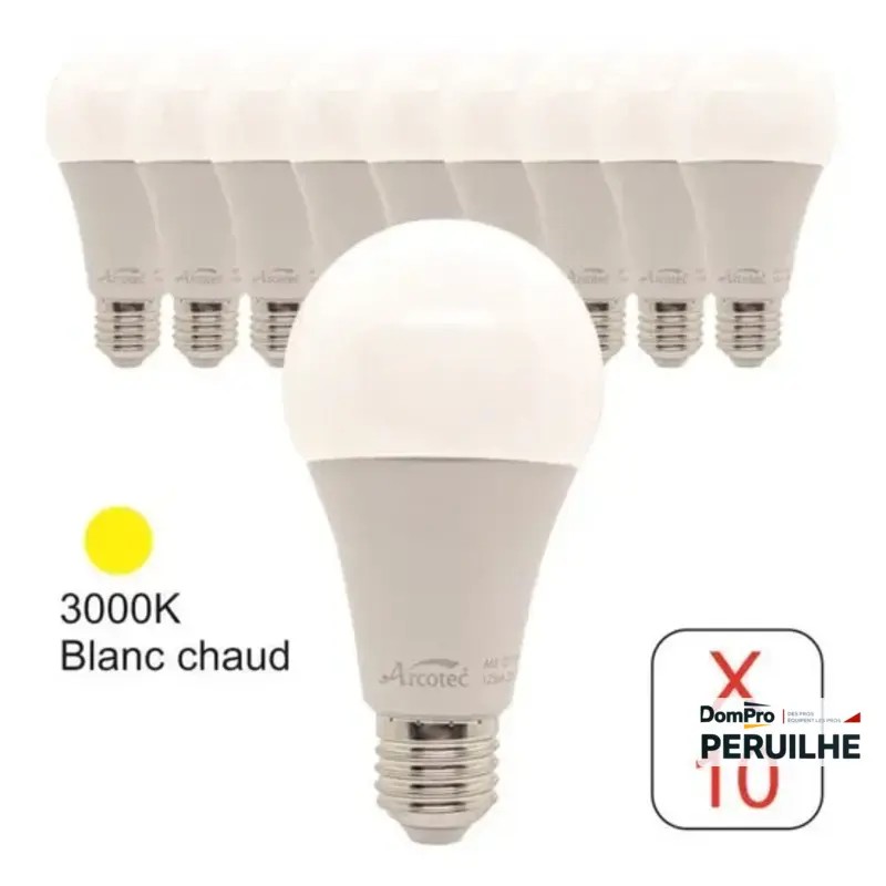 Ampoule LED E27 15,3W 4000K 1521lm x10 | Peruilhe