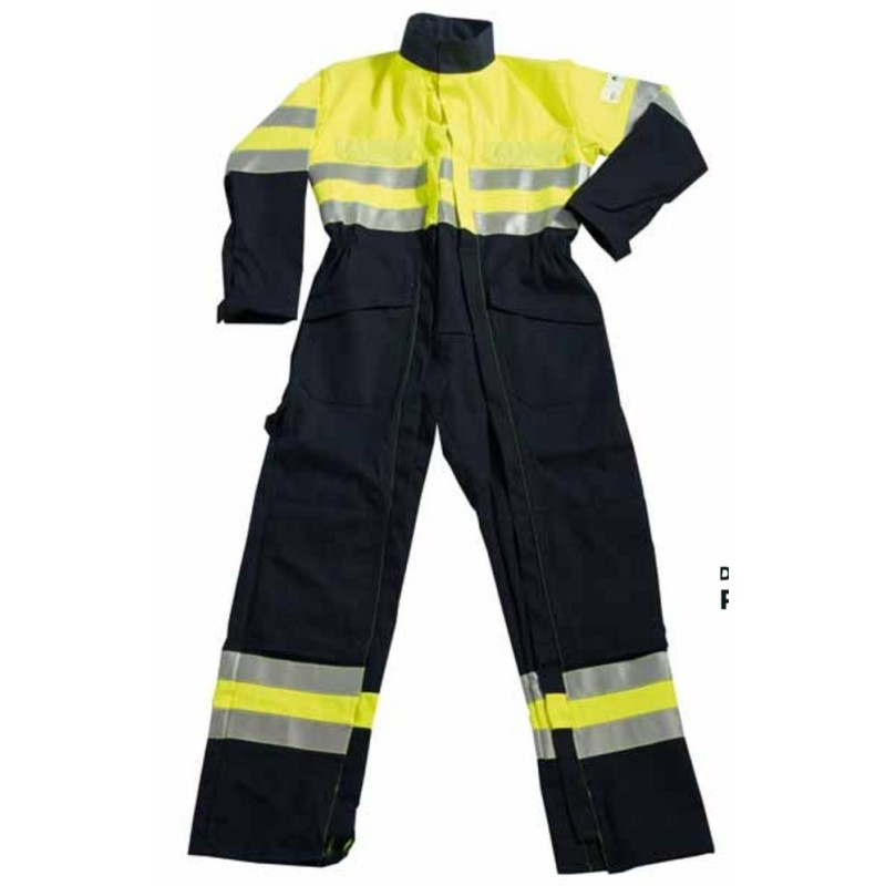 Combinaison 2 zip ATEX HV jaune/marine T.2 | Peruilhe