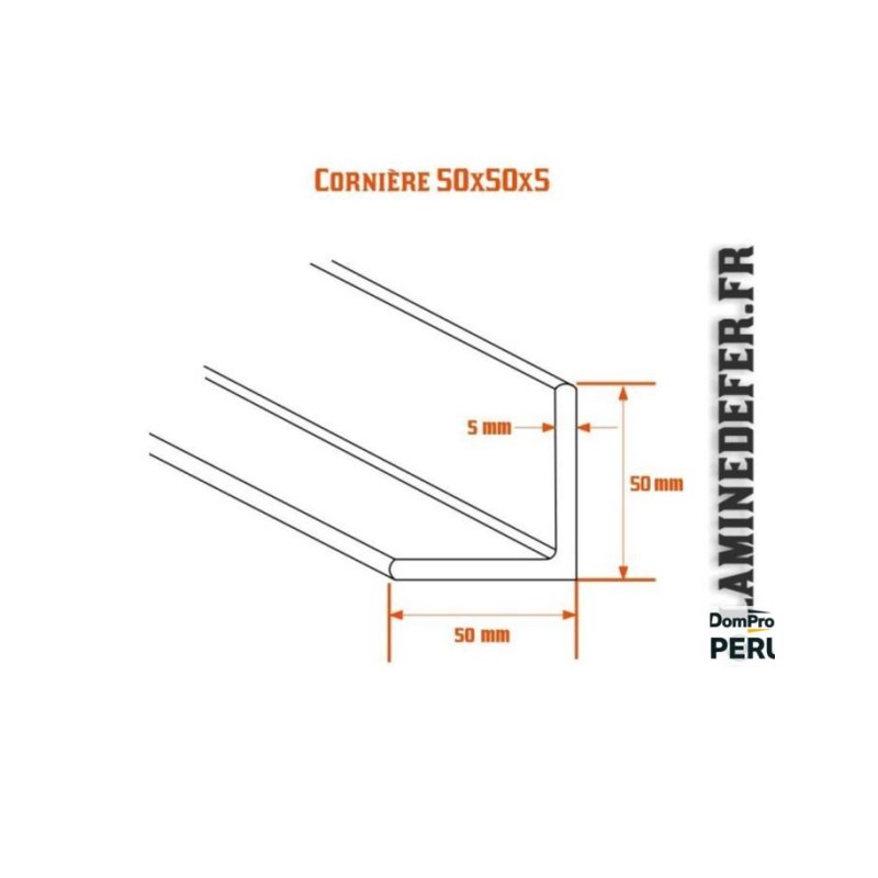 Cornière 50/50/5 acier | Peruilhe