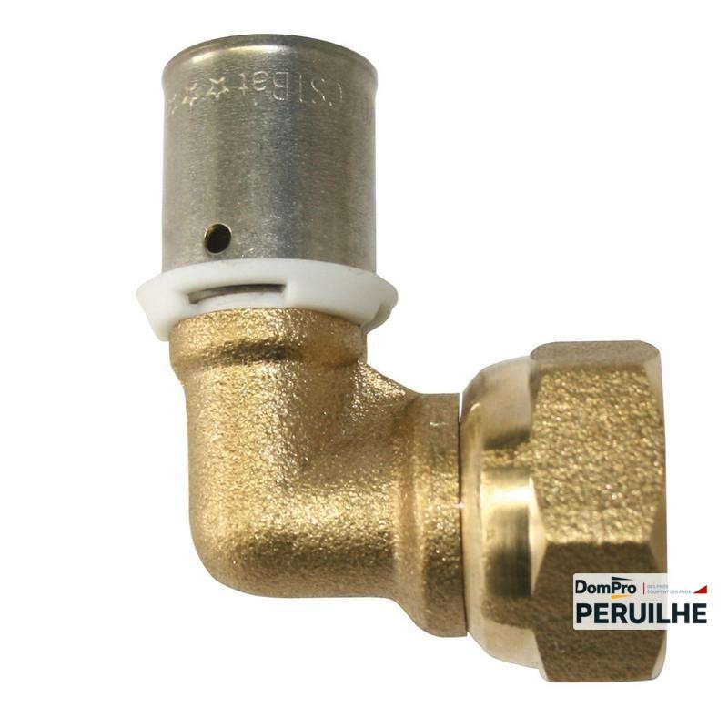 Coude à sertir F écrou tournant 16-1/2 | Peruilhe