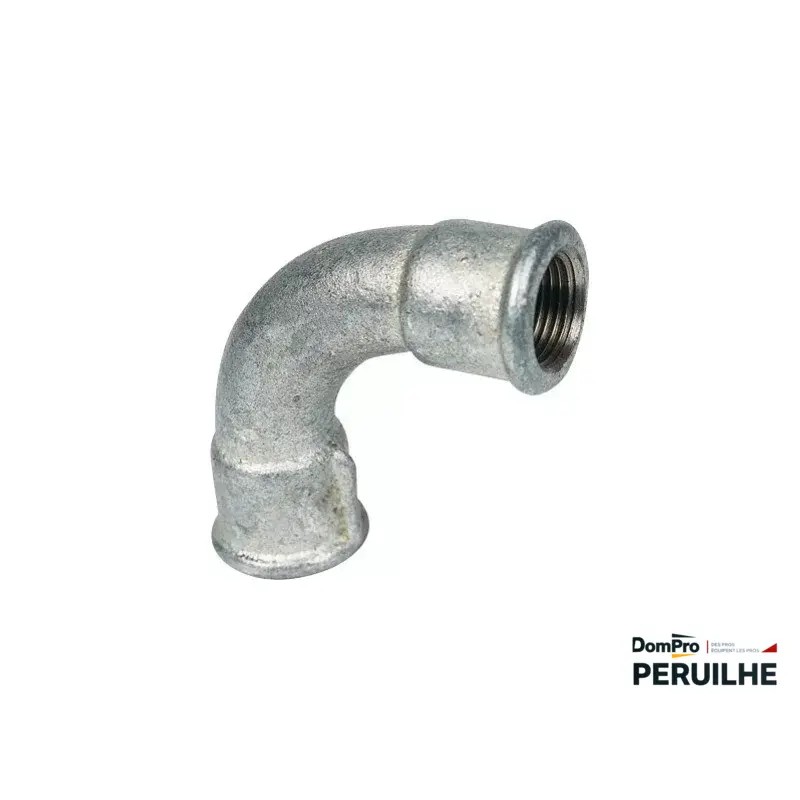 Coude fonte galva 90° FF 1/4" | Peruilhe