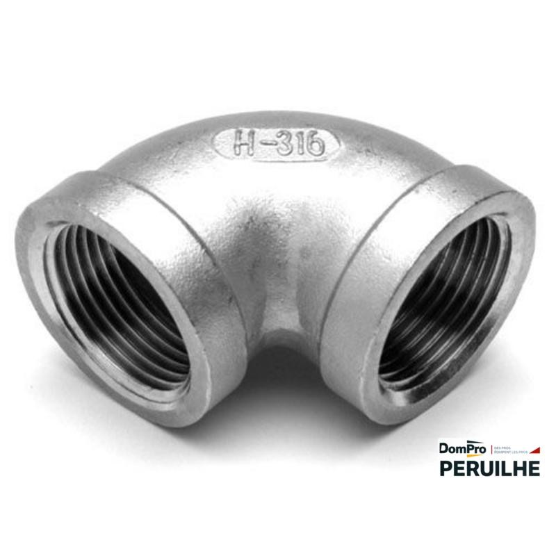 Coude inox 316 BSPT 40/49FF PR 90 | Peruilhe