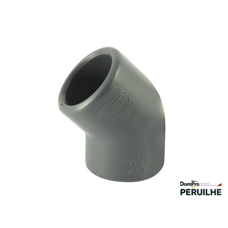 Coude PVC pression 45° D20 FF | Peruilhe
