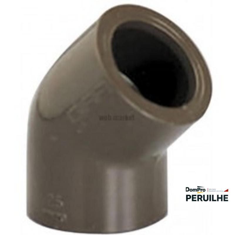 Coude PVC pression FF 45° D40 | Peruilhe