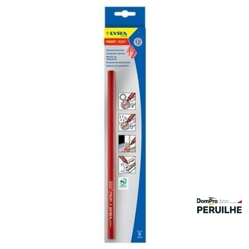 Crayon charpentier rouge 30 cm | Peruilhe