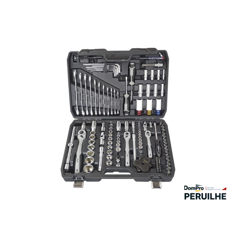 Coffret d'outils 1/4"-3/8"-1/2" (128 pcs) | Peruilhe