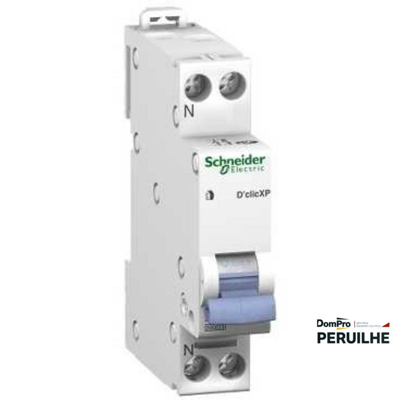 Disjoncteur Déclic 16A 1P+N Schneider | Peruilhe