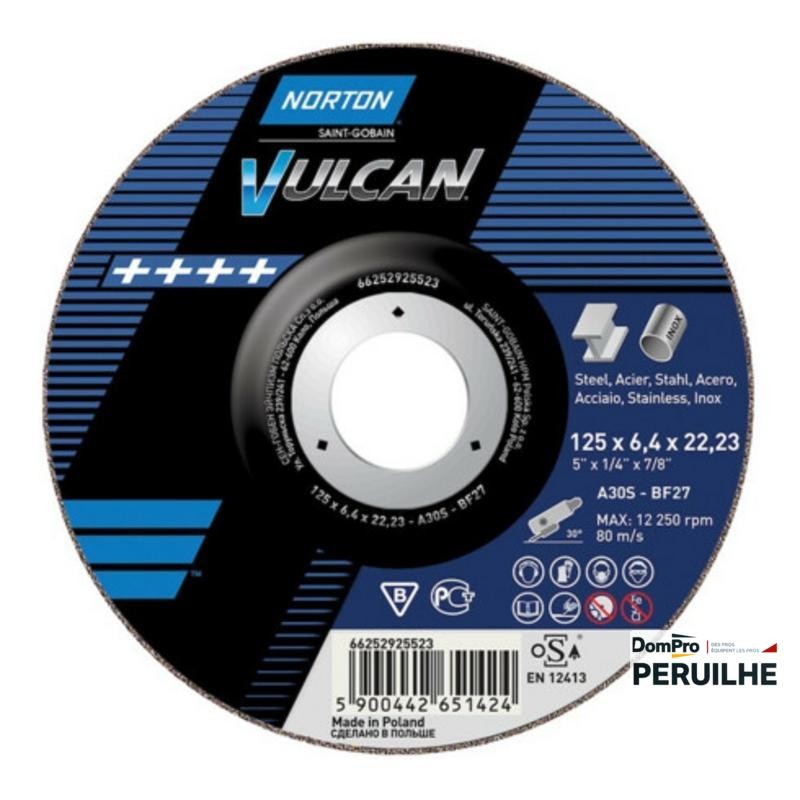Disque ébarbage Vulcan 125x6.5x22.23 | Peruilhe