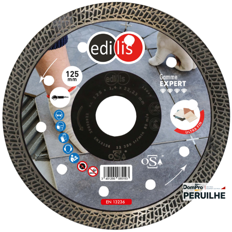 Disque diamant 125 mm carrelage | Peruilhe