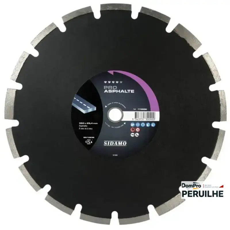 Disque diamant segment 350 mm Pro Asphalte | Peruilhe