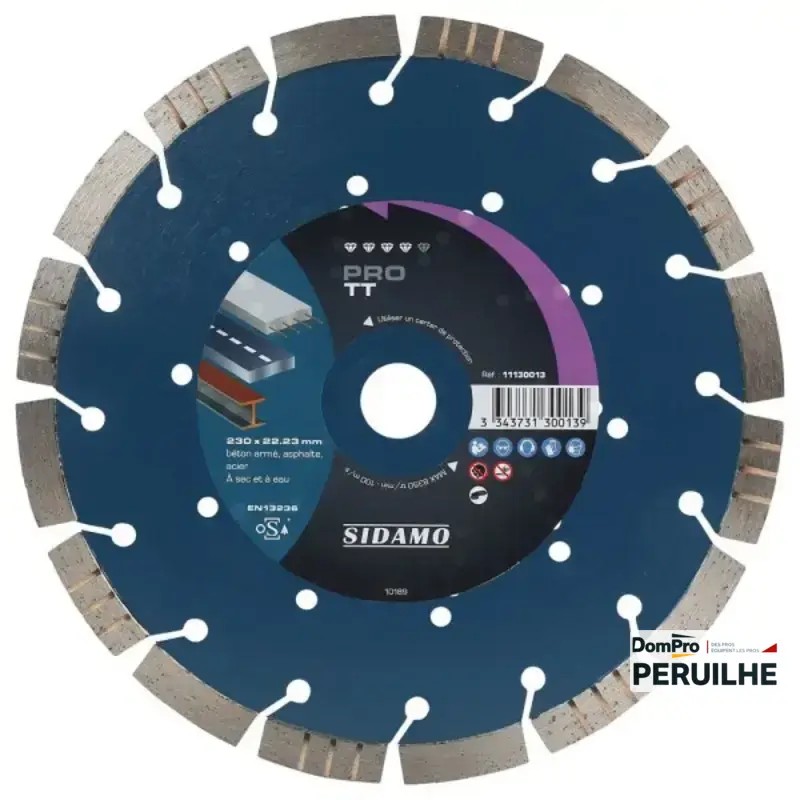 Disque diamant 230 mm segment PRO TT | Peruilhe