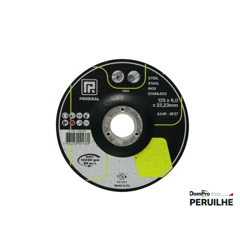 Disque ébarbage moyeu 125x6 Prodixal | Peruilhe