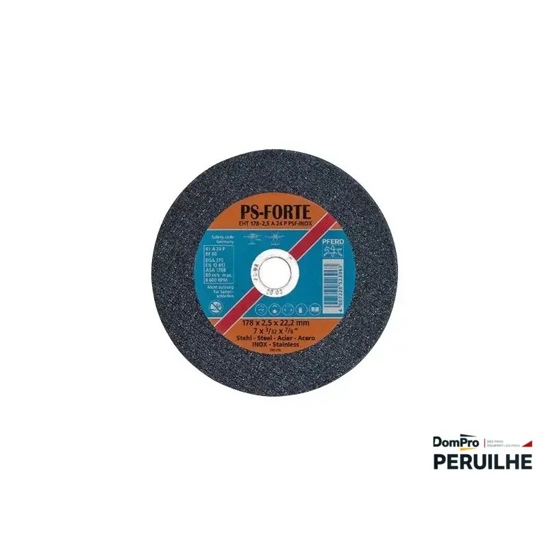 Disque à tronçonner 230x2,5 PSF Inox Pferd | Peruilhe