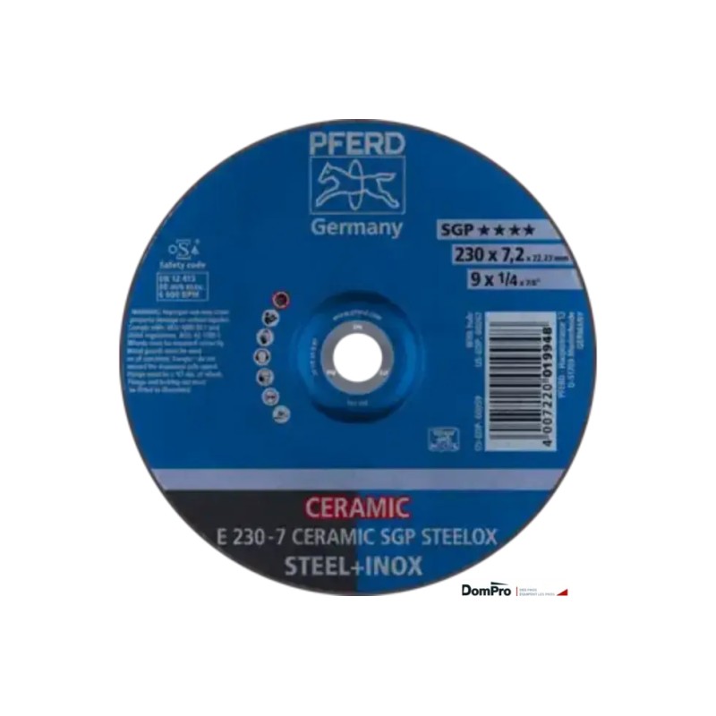 Disque SG INOX 230x7 mm PFERD | Peruilhe
