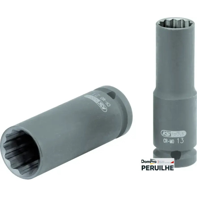 Douille longue à chocs 12 pans 17 mm | Peruilhe