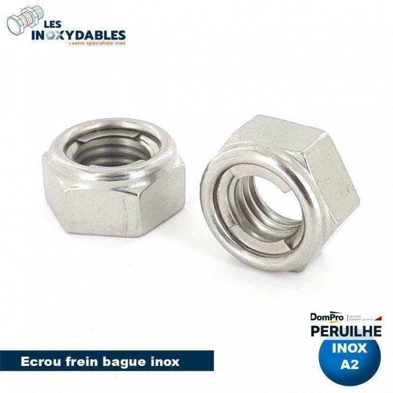 Écrou frein inox A2 20 mm au cent | Peruilhe