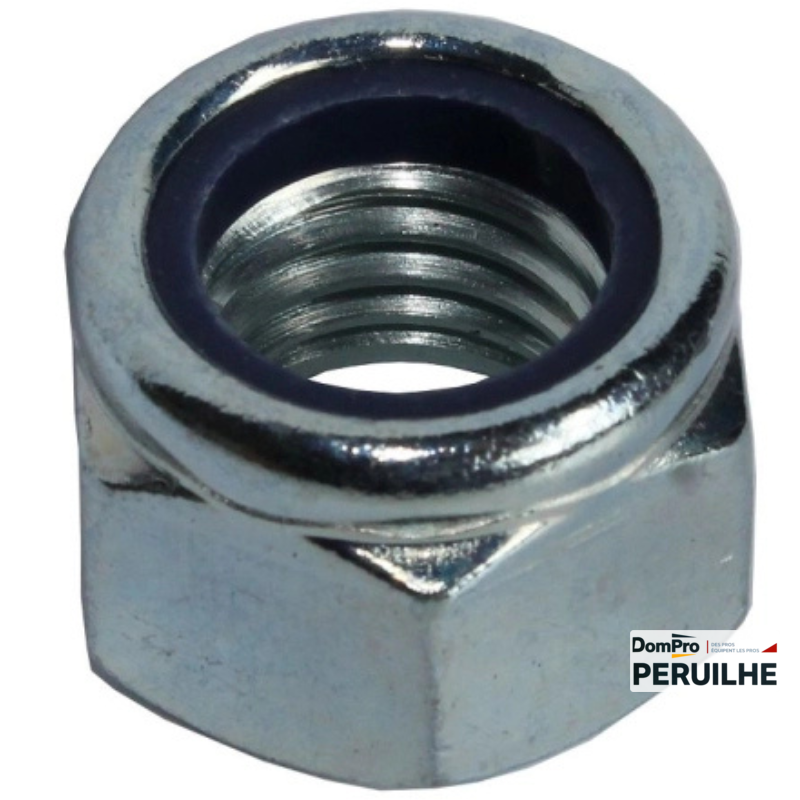 Écrou frein M10 acier zingué | Peruilhe