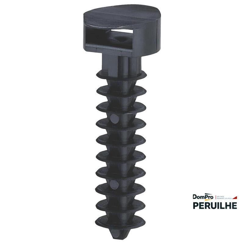 Embase à cheville noire UV Ø8mm | Peruilhe