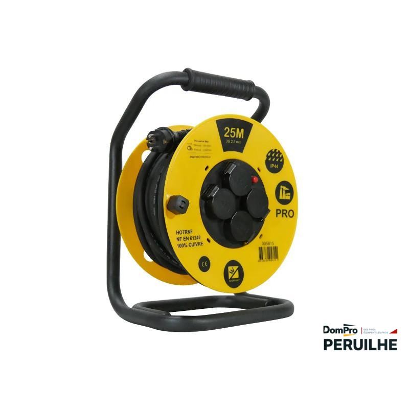 Enrouleur câble 25m 3G2.5 HO7RNF IP44 | Peruilhe