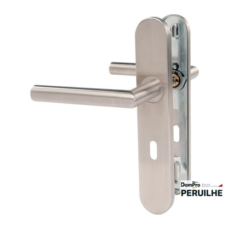 Ensemble porte inox brossé Clé L | Peruilhe