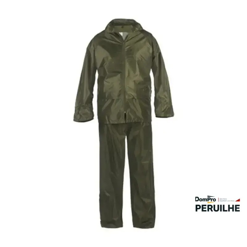 Ensemble Pluie XXL Kaki Enduit PVC | Peruilhe