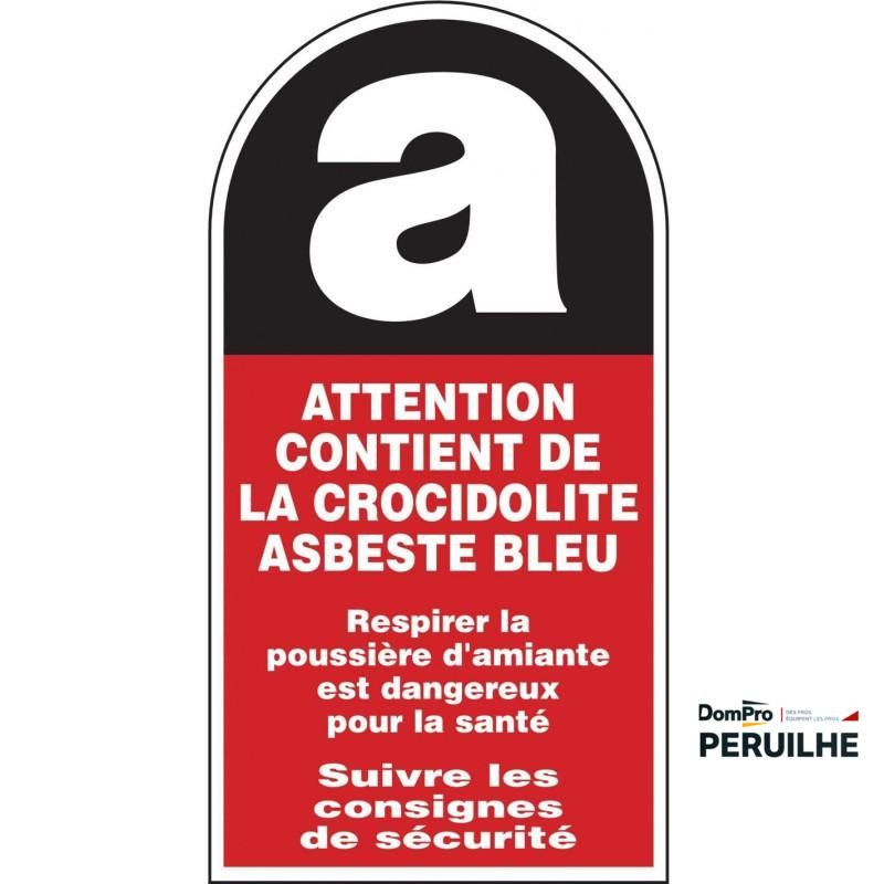 Étiquette amiante 20x10 cm l'unité | Peruilhe