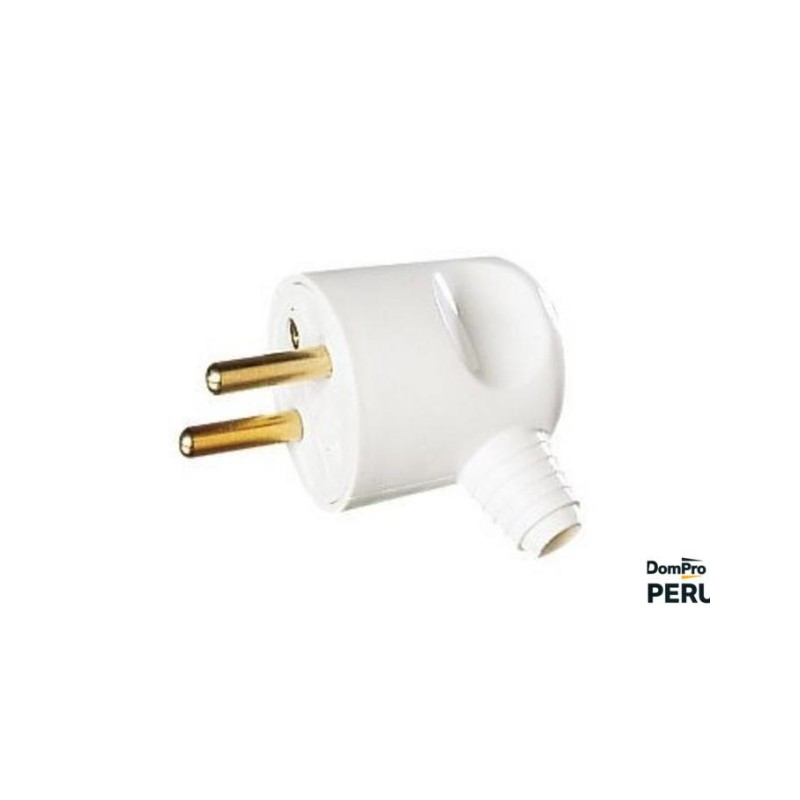 Fiche mâle 2P+T 10/16A blanc Electraline | Peruilhe