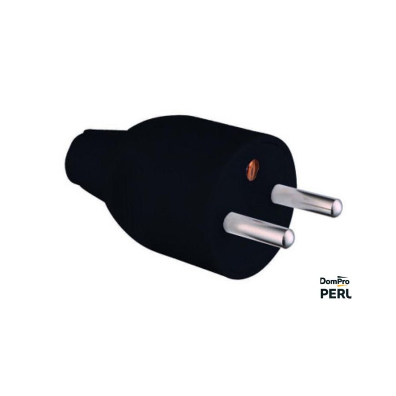 FICHE MALE 2P+T 10/16A NOIR - Peruilhe