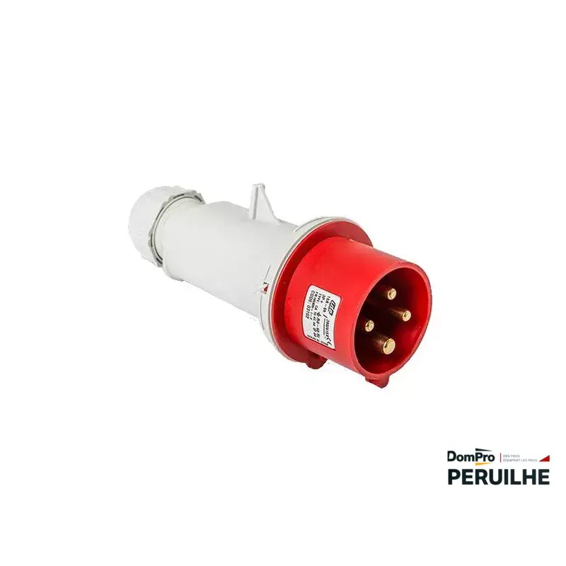 Fiche mâle IEC IP44 16A 3P+T 380V | Peruilhe