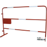Barrière de chantier rouge/blanc 1,5x1 m | Peruilhe