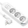 Electraline 32040 Bloc 3 prises 1,5 m blanc | Peruilhe