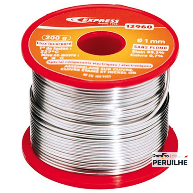 Fil d'étain 99,3% Ø1mm 200g | Peruilhe