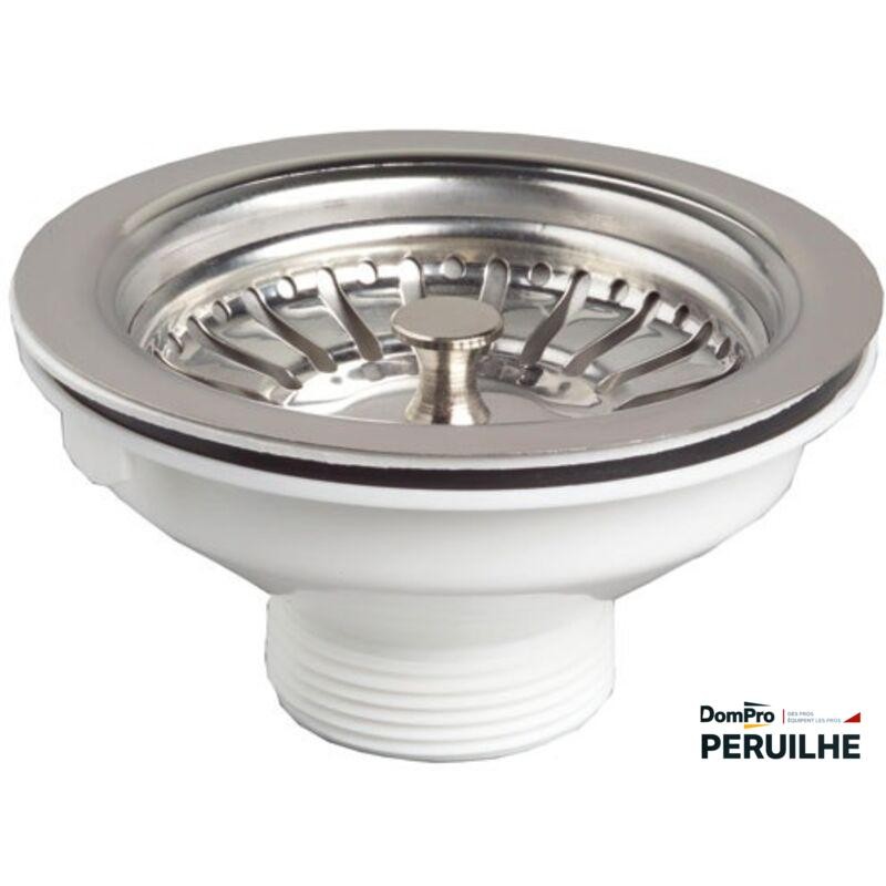 Bonde évier panier manuel 90 mm inox chromé | Peruilhe