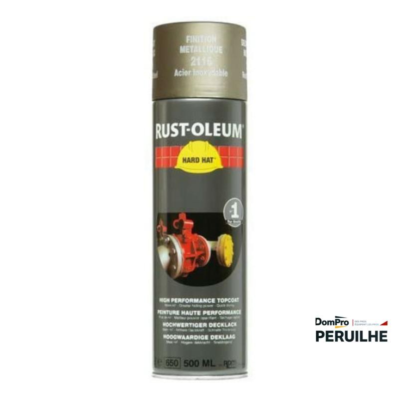 Peinture finition acier inox Hard Hat 500 ml | Peruilhe