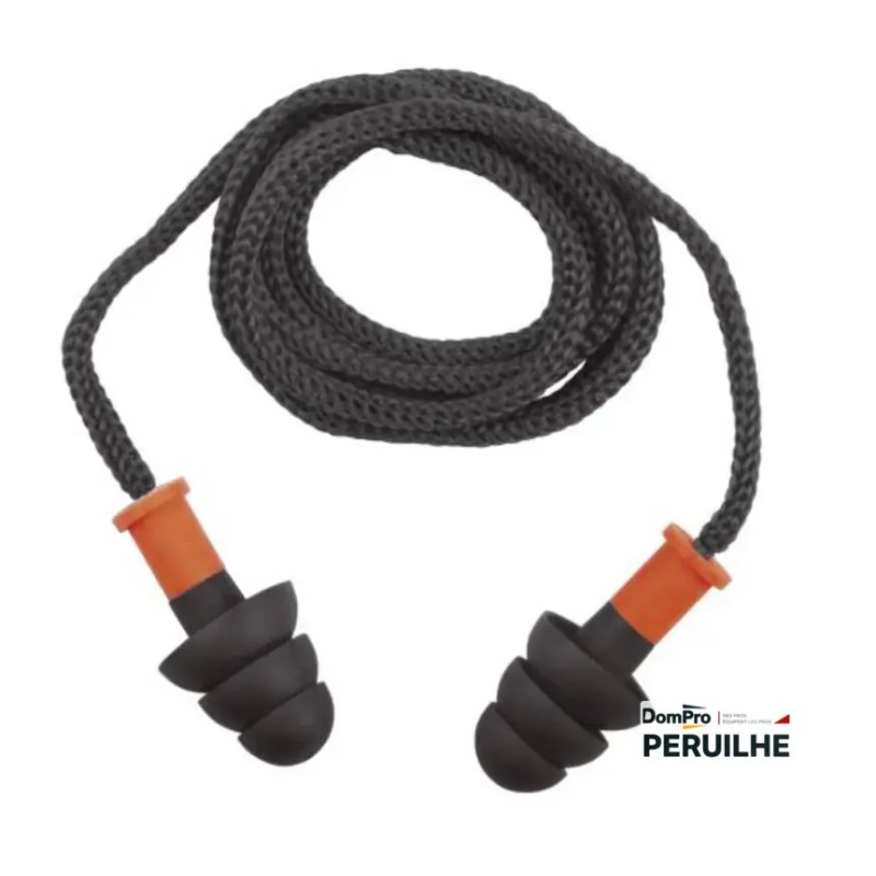 Bouchons d'oreilles réutilisables cordon 29dB | Peruilhe