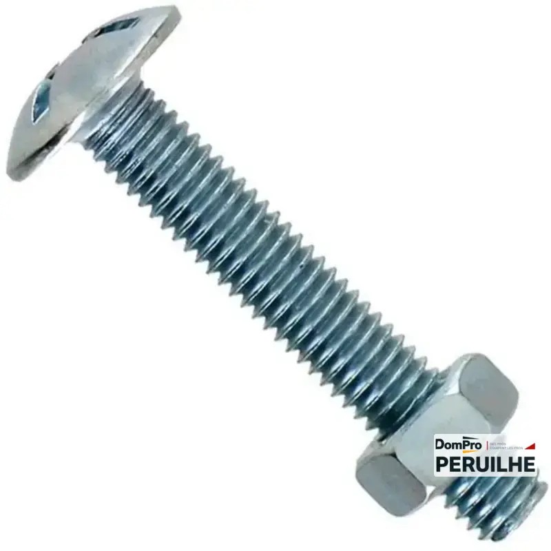 Boulon poelier acier zingué 6x60 mm | Peruilhe