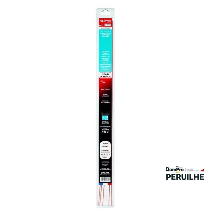 Brasure argent 6% ATG 506B 2x500mm (5 baguettes) | Peruilhe