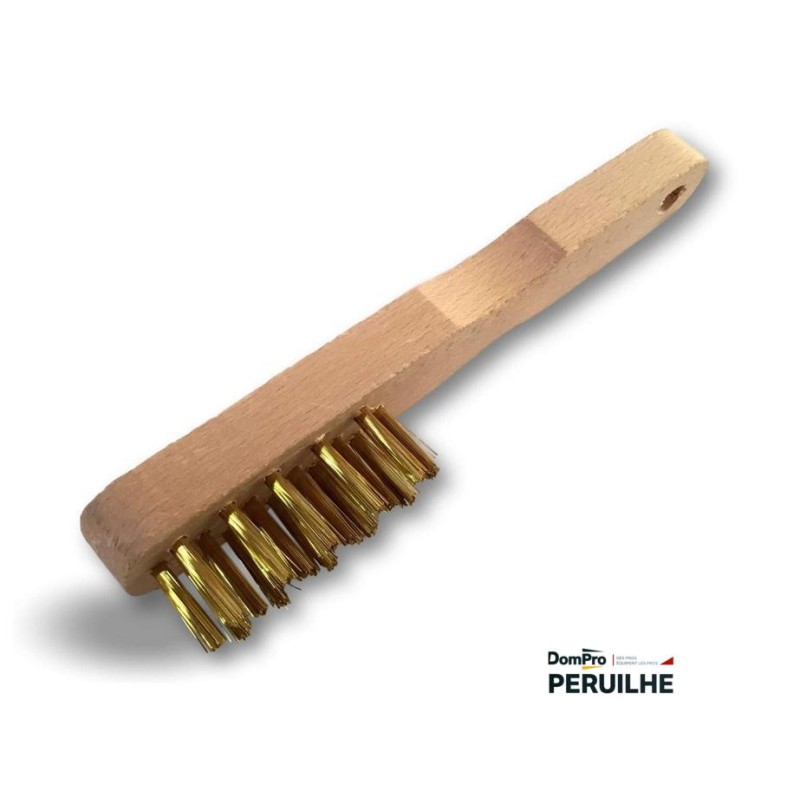 Brosse métallique à bougie manche bois | Peruilhe