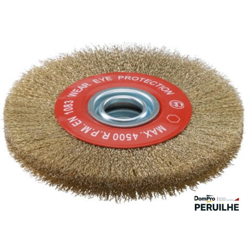 Brosse circulaire fils laiton 200x25x32 mm | Peruilhe