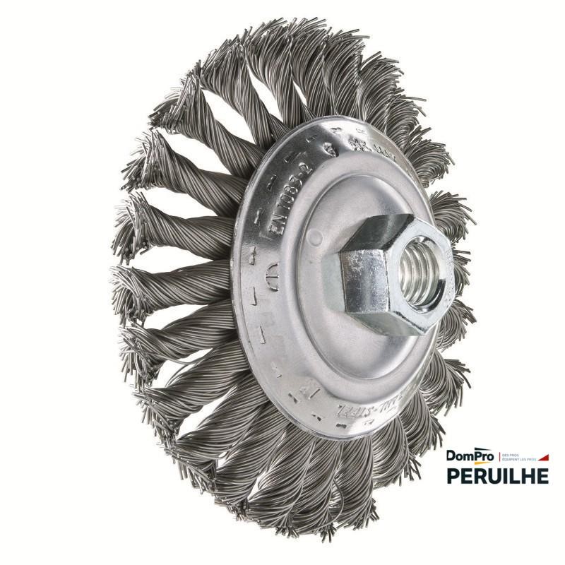 Brosse conique torsadée M14 125 mm | Peruilhe