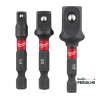 Milwaukee Set x3 adaptateurs Shockwave 1/4-3/8-1/2 | Peruilh