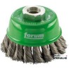 Brosse boisseau torsadée inox Ø65 mm M14 | Peruilhe
