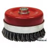 Brosse boisseau torsadée INOX Ø80 mm M14 | Peruilhe